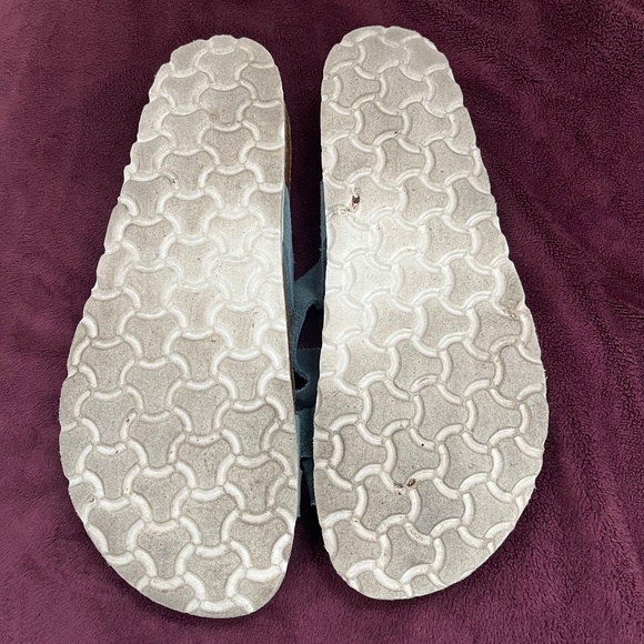 BioStep Comfort Blue Suede Leather Adjustable Strap Cork Sandals Size 9 - Picture 4 of 5